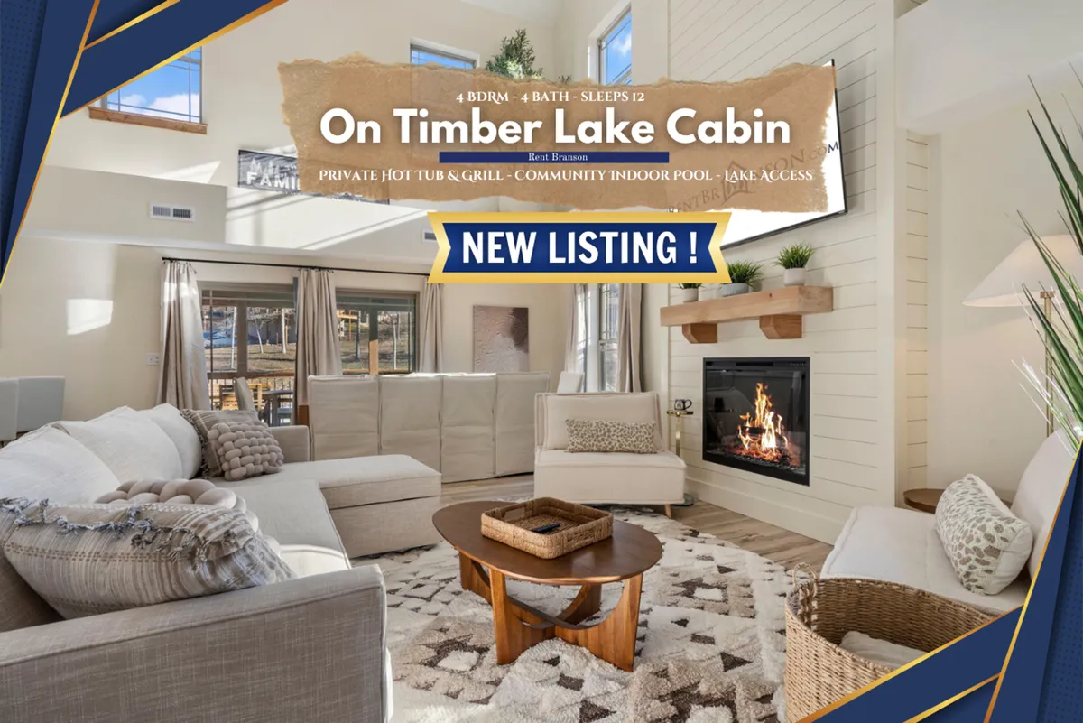This image displays a warm and inviting living room with a prominent fireplace, large windows that welcome natural light, and a comfortable seating arrangement centered around a coffee table. The atmosphere is one of cozy relaxation and gathering, perfect for unwinding after a day of activities.
